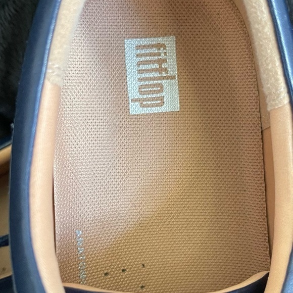 FITFLOP Rally Sneakers Midnight Navy Leather Size 10 - Picture 9 of 10